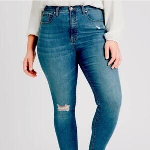 Banana Republic Factory High Rise Distressed Skinny Jeans Size 14/32